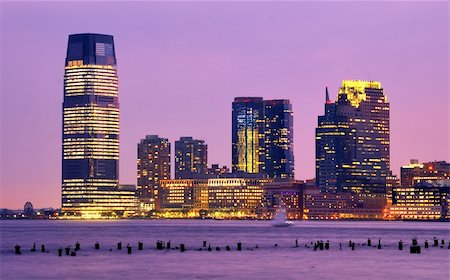 Skyscrapers at Exchange Place in Jersey City, New Jersey. Stock Photo - Budget Royalty-Free & Subscription, Code: 400-05690196