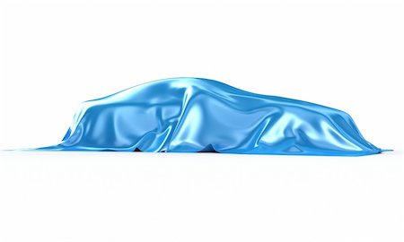 The automobile covered with a silk fabric Stock Photo - Budget Royalty-Free & Subscription, Code: 400-05690254