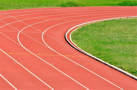 ruigsantos (artist) - Details of an athletics running track, turning right Fotografie stock - Microstock e Abbonamento, Codice: 400-05690374