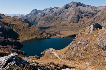 fiordland national park - View from Conical Hill, Routeburn Track, South Island, New Zealand Foto de stock - Super Valor sin royalties y Suscripción, Código: 400-05690416