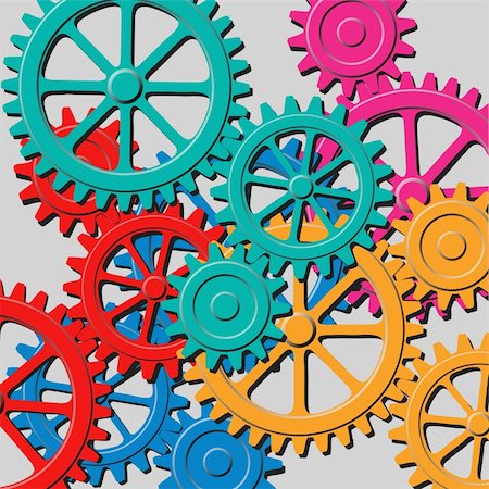 A Mechanical Vector Background with Gears and Cogs Stock Photo - Budget Royalty-Free & Subscription, Code: 400-05690827