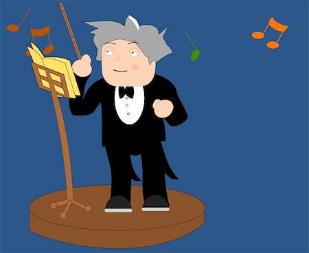 Conductor directs an orchestra Stock Photo - Budget Royalty-Free & Subscription, Code: 400-05691037