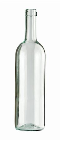 Empty colorless glass bottle, isolated. Stock Photo - Budget Royalty-Free & Subscription, Code: 400-05691087