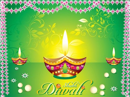 deepavali graphics - abstract diwali background vector illustration Stock Photo - Budget Royalty-Free & Subscription, Code: 400-05691490