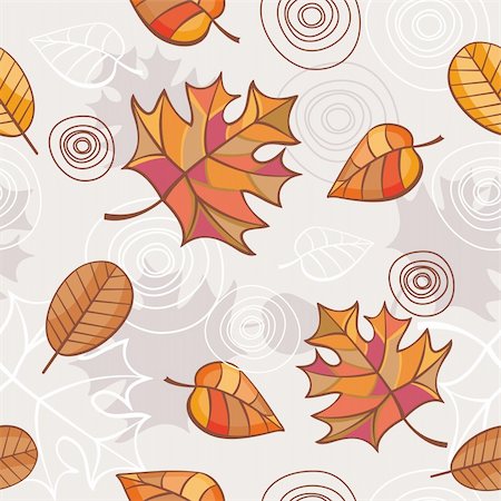 simsearch:400-05673387,k - abstract autumn seamless floral background vector illustration Stock Photo - Budget Royalty-Free & Subscription, Code: 400-05692136
