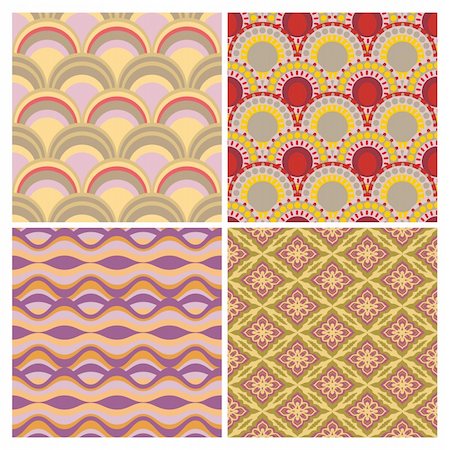 simsearch:400-05673387,k - abstract vector set of seamless ethnic background Stock Photo - Budget Royalty-Free & Subscription, Code: 400-05692150