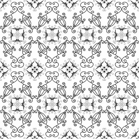 White and black christmas seamless pattern with small lamps and snowflakes (vector) Photographie de stock - Aubaine LD & Abonnement, Code: 400-05692248