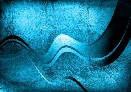 Blue wave vector background. Grunge style eps 10 Stock Photo - Budget Royalty-Free & Subscription, Code: 400-05692518