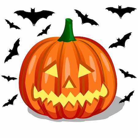 simsearch:400-05229027,k - pumpkin and bats Stock Photo - Budget Royalty-Free & Subscription, Code: 400-05692677