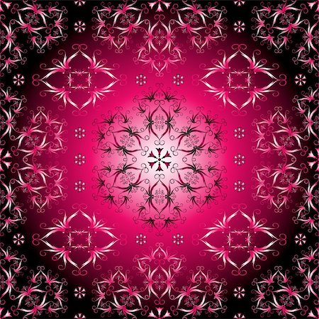 Pink, purple and black seamless pattern with vintage ornament (vector) Stock Photo - Budget Royalty-Free & Subscription, Code: 400-05692793
