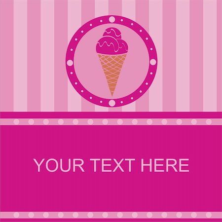 cute ice cream frame Stock Photo - Budget Royalty-Free & Subscription, Code: 400-05693001