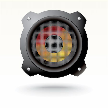 power grid vector - audio speaker with grid - vector illustration Stock Photo - Budget Royalty-Free & Subscription, Code: 400-05693173