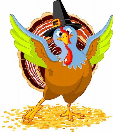 simsearch:400-07221512,k - Illustration of Happy Thanksgiving Turkey Stock Photo - Budget Royalty-Free & Subscription, Code: 400-05693183