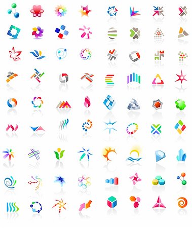 72 different colorful vector icons: (set 1) Stock Photo - Budget Royalty-Free & Subscription, Code: 400-05693244