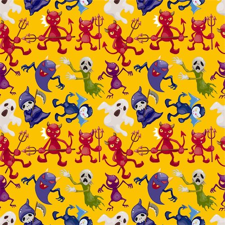 simsearch:400-07332399,k - cartoon halloween ghost seamless pattern Stock Photo - Budget Royalty-Free & Subscription, Code: 400-05693254