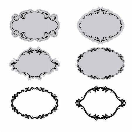 simsearch:400-06091055,k - Set of ornate vector frames . In vintage style. Basic elements are grouped. Photographie de stock - Aubaine LD & Abonnement, Code: 400-05693403