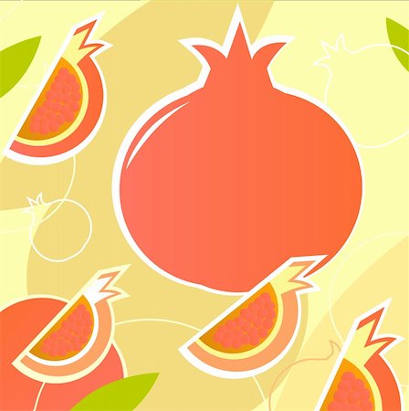 simsearch:400-08378503,k - Retro Pomegranate texture or background. Stock Photo - Budget Royalty-Free & Subscription, Code: 400-05693537