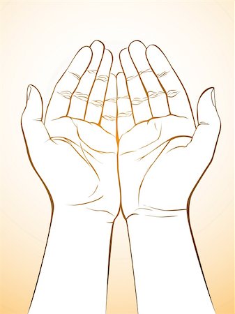 Vector illustration of hand in holding position Stock Photo - Budget Royalty-Free & Subscription, Code: 400-05704523