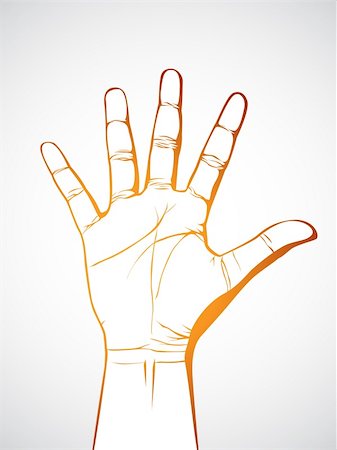 Illustration of an open hand Foto de stock - Super Valor sin royalties y Suscripción, Código: 400-05704562