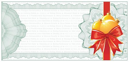 Golden Christmas Gift Certificate or Discount Coupon template / with text "Marry Christmas" on background / vector Stock Photo - Budget Royalty-Free & Subscription, Code: 400-05704924