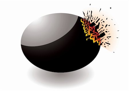 simsearch:400-07412341,k - Black exploding stone icon with shrapnal elements Stock Photo - Budget Royalty-Free & Subscription, Code: 400-05705341