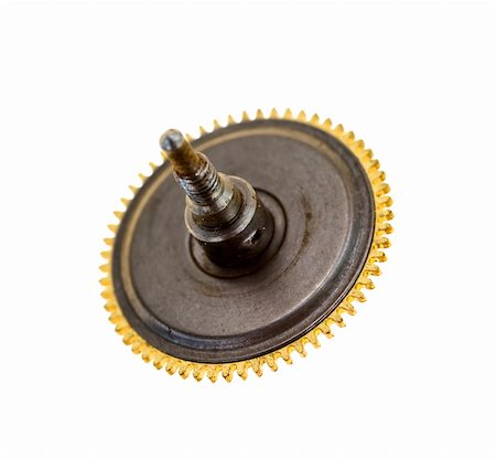Detail of the cogwheel - gear - on white background Stock Photo - Budget Royalty-Free & Subscription, Code: 400-05705402
