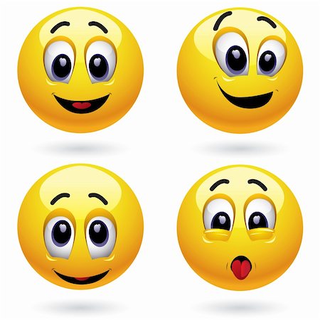 smiley face vector - Smiling ball being happy and enjoying Stock Photo - Budget Royalty-Free & Subscription, Code: 400-05705436