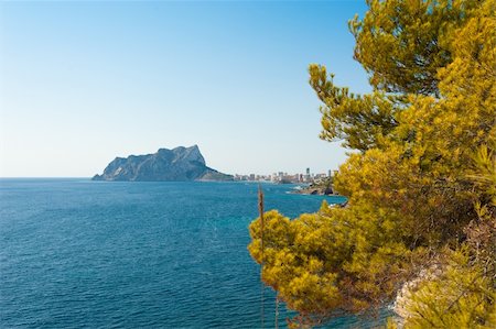 simsearch:400-06083036,k - Outlook on Calpe´s landmark rock, Costa Blanca, Spain Stock Photo - Budget Royalty-Free & Subscription, Code: 400-05705441