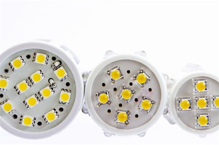 simsearch:622-06397857,k - LED light bulbs of various sizes with a 1-chip and 3-chip SMD LEDs  on a white background Stockbilder - Microstock & Abonnement, Bildnummer: 400-05705497