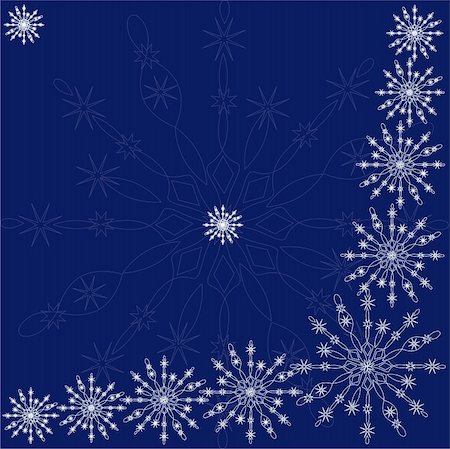 simsearch:400-04656297,k - Decorative pattern from snowflakes on blue background Photographie de stock - Aubaine LD & Abonnement, Code: 400-05705600