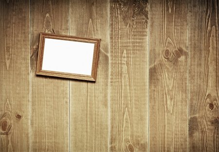 simsearch:400-05947515,k - Aged wooden wall with hanging picture. Photographie de stock - Aubaine LD & Abonnement, Code: 400-05705728