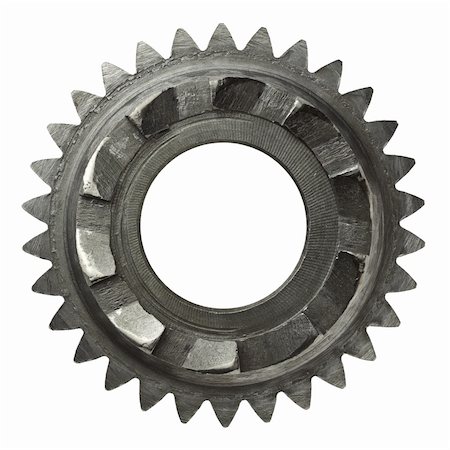 simsearch:400-04815332,k - Machine gear, metal cogwheel. Isolated on white. Photographie de stock - Aubaine LD & Abonnement, Code: 400-05705735