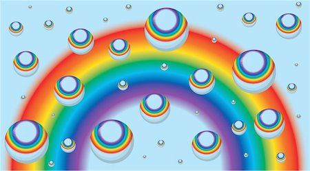 simsearch:400-08403707,k - Background for a business card with a rainbow and drops - vector eps8 Foto de stock - Royalty-Free Super Valor e Assinatura, Número: 400-05705945