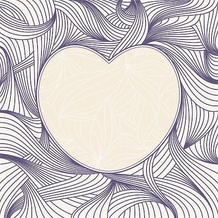 simsearch:400-04166441,k - abstract lovely romantic heart frame vector illustration Foto de stock - Super Valor sin royalties y Suscripción, Código: 400-05706263
