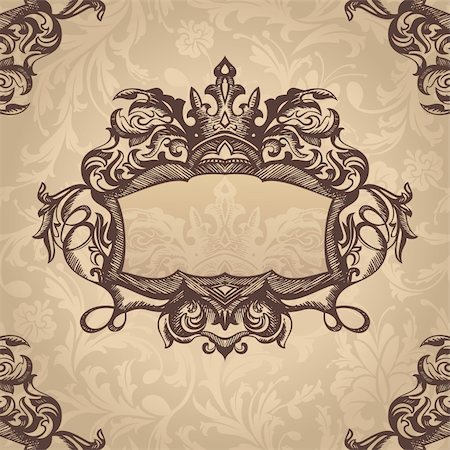 simsearch:400-08346659,k - abstract royal retro vintage frame vector illustration Stockbilder - Microstock & Abonnement, Bildnummer: 400-05706288