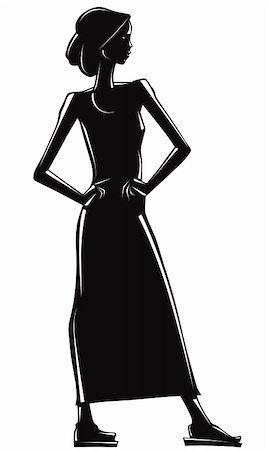 simsearch:400-07466197,k - Elegant girl silhouette. Stock Photo - Budget Royalty-Free & Subscription, Code: 400-05706445