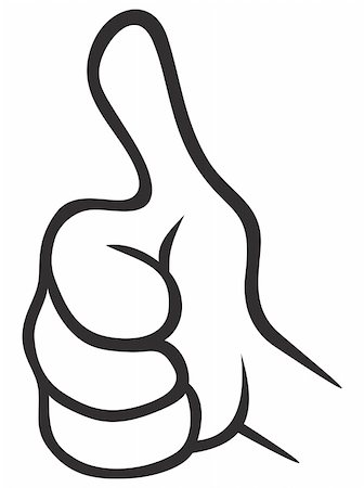 Illustration of thumbs up gesture isolated on white Stock Photo - Budget Royalty-Free & Subscription, Code: 400-05706482