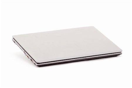 gray modern trendy laptop on a white background Stock Photo - Budget Royalty-Free & Subscription, Code: 400-05706497