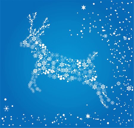 reindeer clip art - vector illustration of a reindeer Stock Photo - Budget Royalty-Free & Subscription, Code: 400-05708036