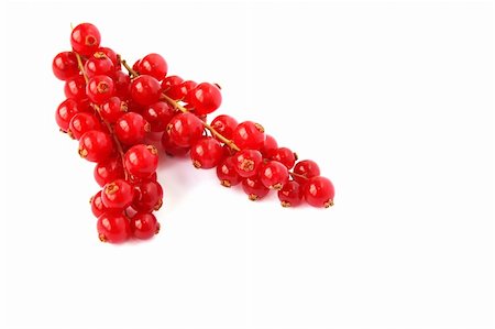 simsearch:400-04423672,k - Fresh ripe red currants isolated on white background. Stockbilder - Microstock & Abonnement, Bildnummer: 400-05709341