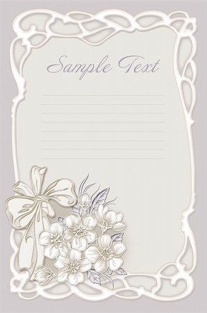 Wedding and valentine invitation, frame with flowers Stock Photo - Budget Royalty-Free & Subscription, Code: 400-05701164