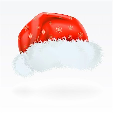 simsearch:400-05180053,k - Red Santa Claus hat with the pattern of golden snowflakes . Mesh. Stockbilder - Microstock & Abonnement, Bildnummer: 400-05701389