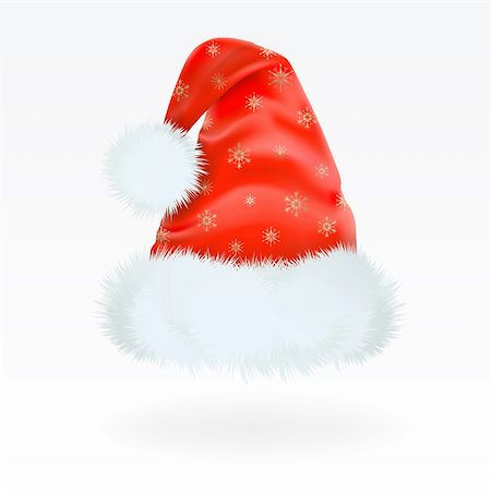 simsearch:400-04657079,k - Red Santa Claus hat with the pattern of golden snowflakes . Mesh. Fotografie stock - Microstock e Abbonamento, Codice: 400-05701397