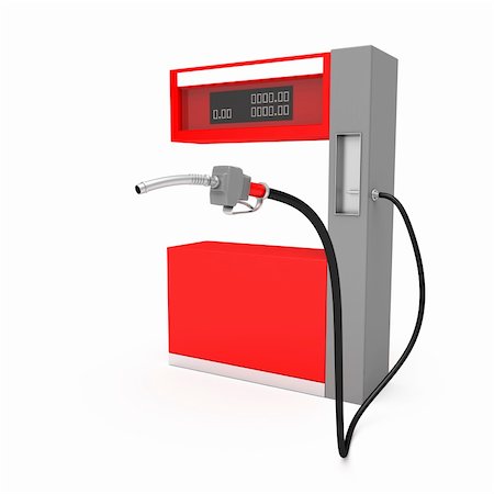 petroleum pump station car - 3d image of fuel pump on white background Stock Photo - Budget Royalty-Free & Subscription, Code: 400-05701469