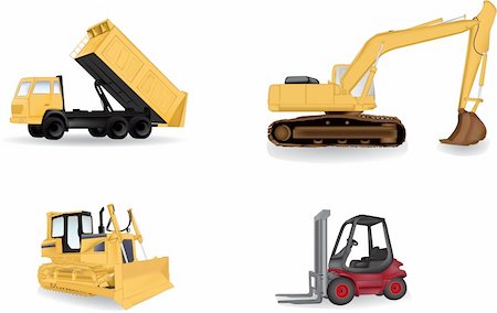 earth movers - Detailed industry machines vector illustration Stock Photo - Budget Royalty-Free & Subscription, Code: 400-05701846