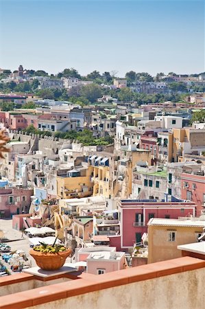 Panoramic view of Procida Isle, in Naples Gulf, Italy Foto de stock - Royalty-Free Super Valor e Assinatura, Número: 400-05701897