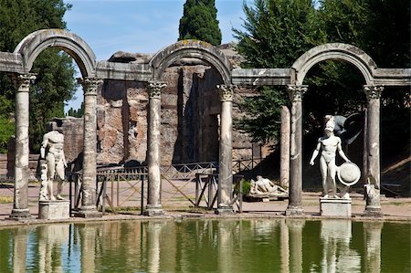 Villa Adriana in Tivoli - Italy. Example of classic beauty in a roman villa. Stock Photo - Budget Royalty-Free & Subscription, Code: 400-05701891