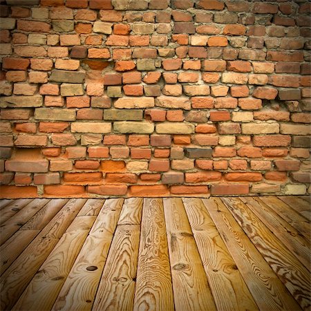 simsearch:400-04912140,k - The abstract background, pine floor and brick wall Stock Photo - Budget Royalty-Free & Subscription, Code: 400-05701965