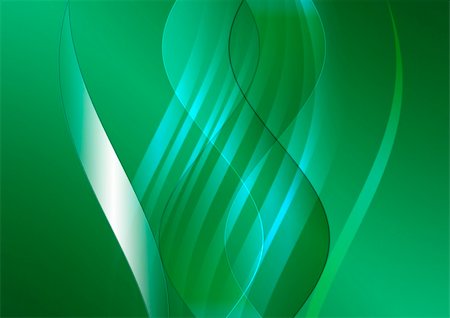 fluttuazione - simple abstract background of green curve lines Fotografie stock - Microstock e Abbonamento, Codice: 400-05702205