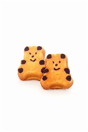 simsearch:400-07047172,k - Teddy Bear Biscuits isolated on white background Stockbilder - Microstock & Abonnement, Bildnummer: 400-05702254